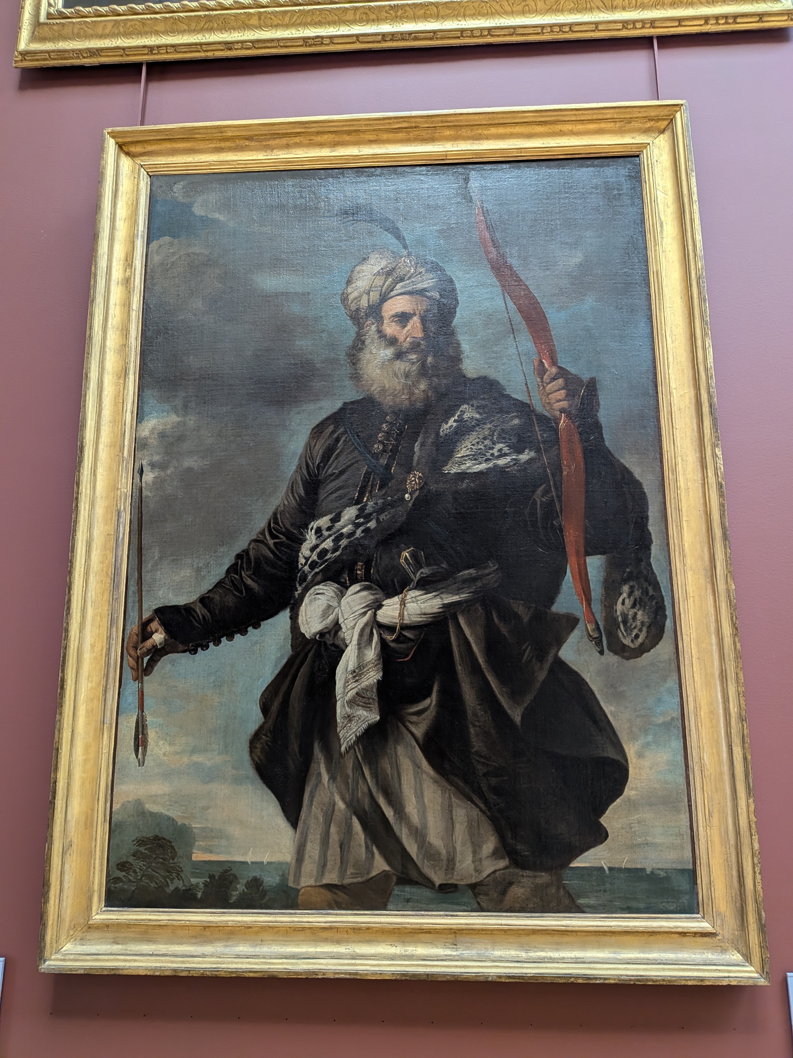 オリエント風の衣装をまとった男の肖像